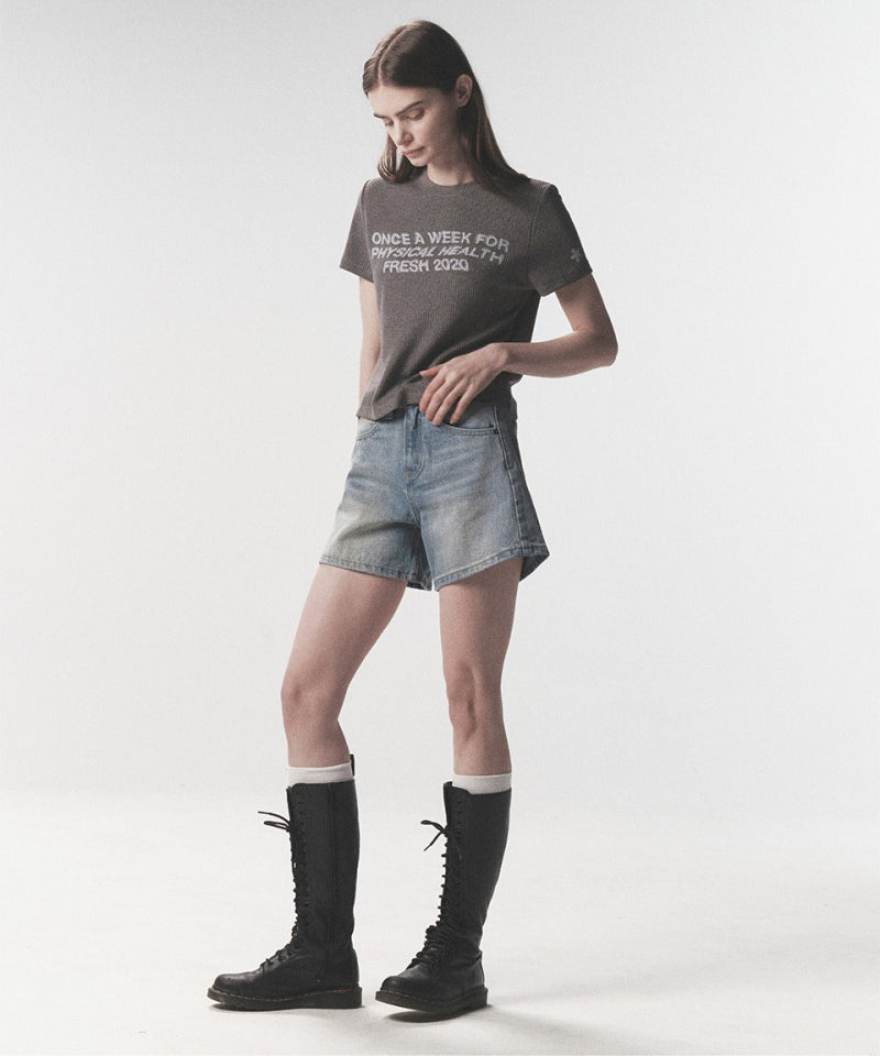 【WE ARE】韓國PHYPS 坑條短袖T恤PFM1SS212A