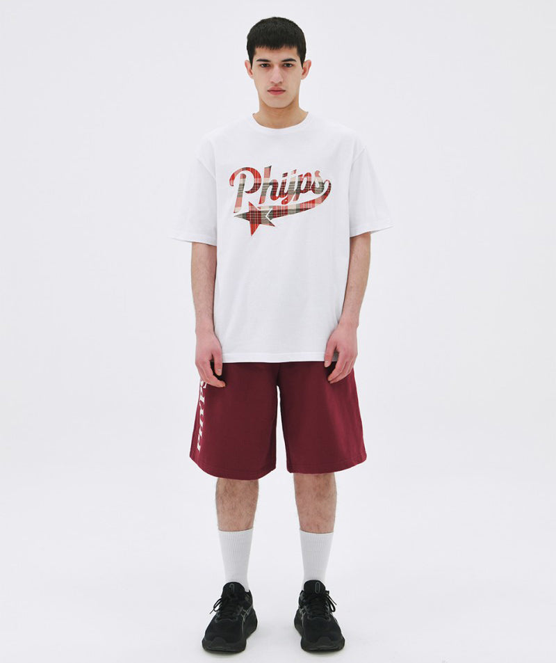 【WE ARE】韓國PHYPS 格紋LOGO短袖T恤 PFM1SS301S
