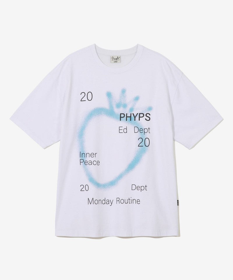 【WE ARE】韓國PHYPS 噴漆草莓短袖T恤 PFM1SS312S