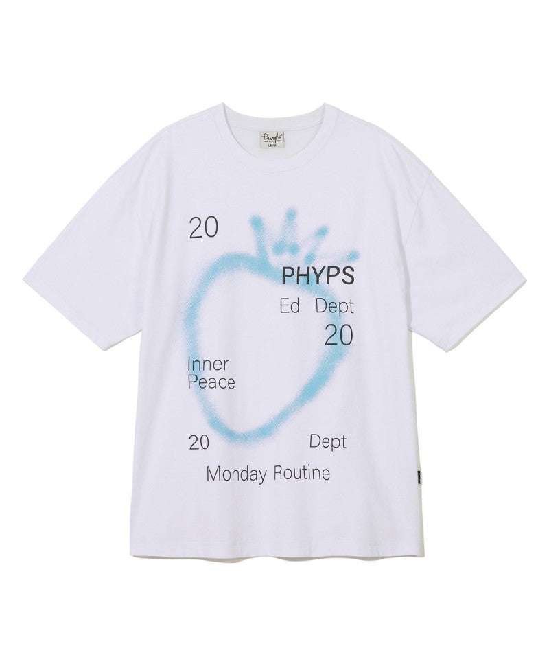 【WE ARE】韓國PHYPS 噴漆草莓短袖T恤 PFM1SS312S