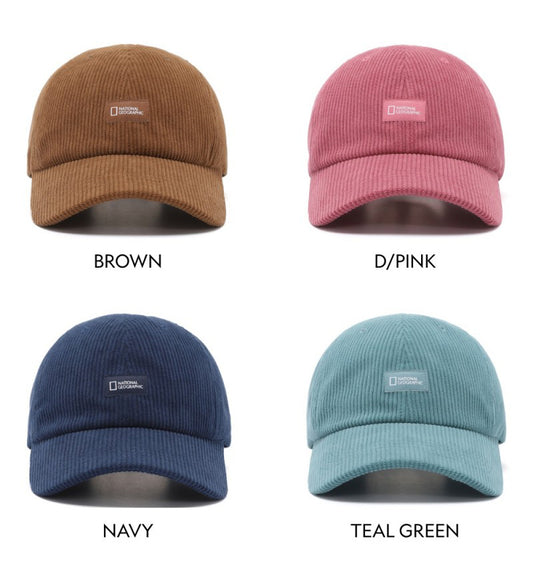 【WE ARE】韓國國家地理 燈芯絨布標棒球帽 N253AHA010