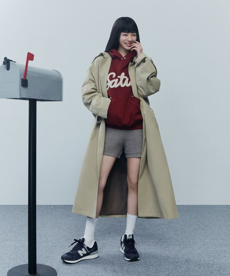 男女同款【WE ARE】韓國Satur 鉚釘連帽大學T SA243UTH09/SA251UTH03