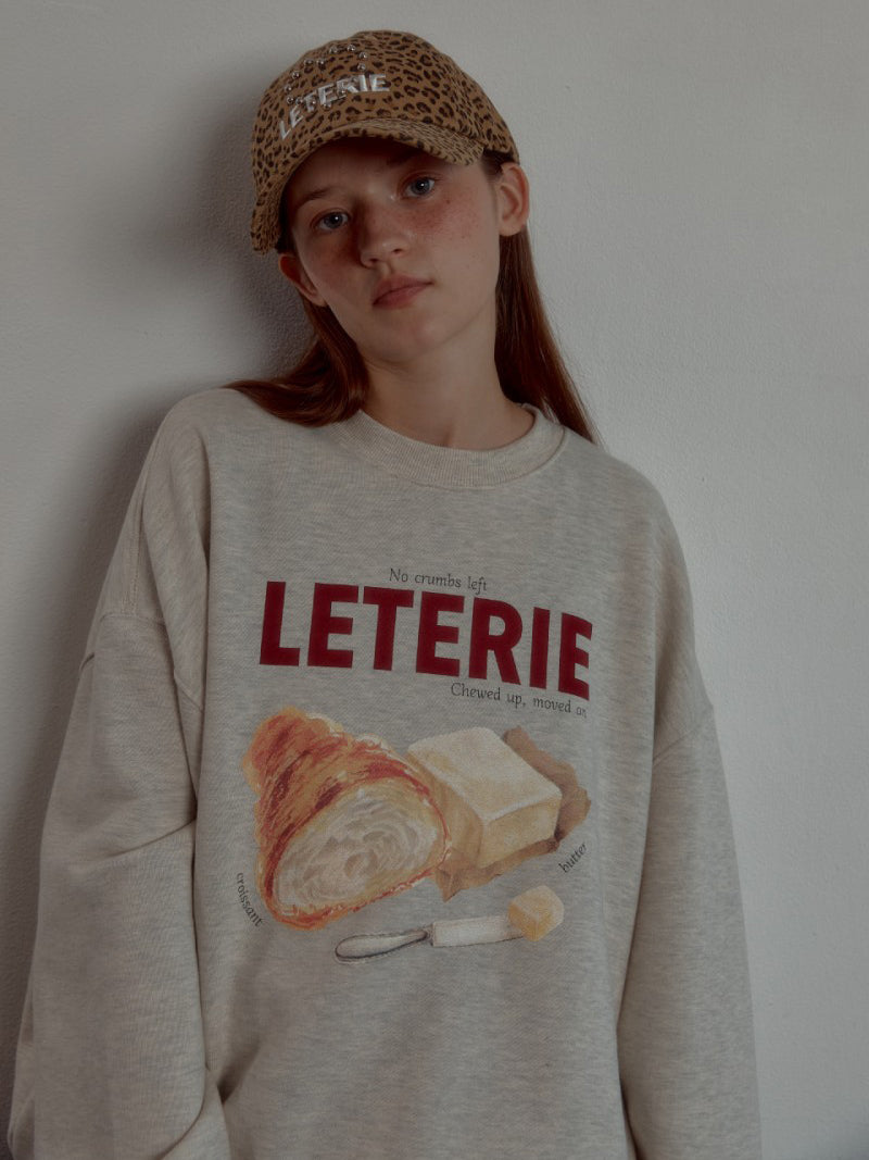 【WE ARE】韓國Leterie 奶油可頌大學T BUTTERCROISSANTSWEATSHIRT