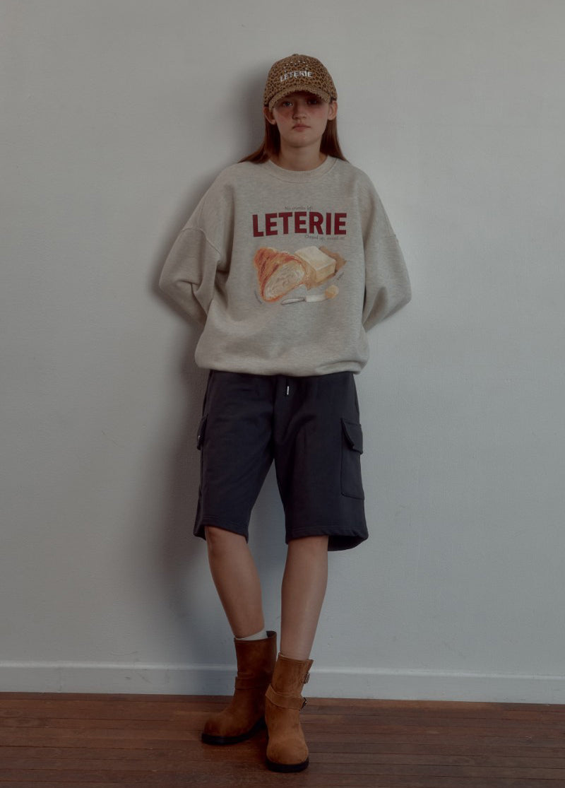 【WE ARE】韓國Leterie 奶油可頌大學T BUTTERCROISSANTSWEATSHIRT