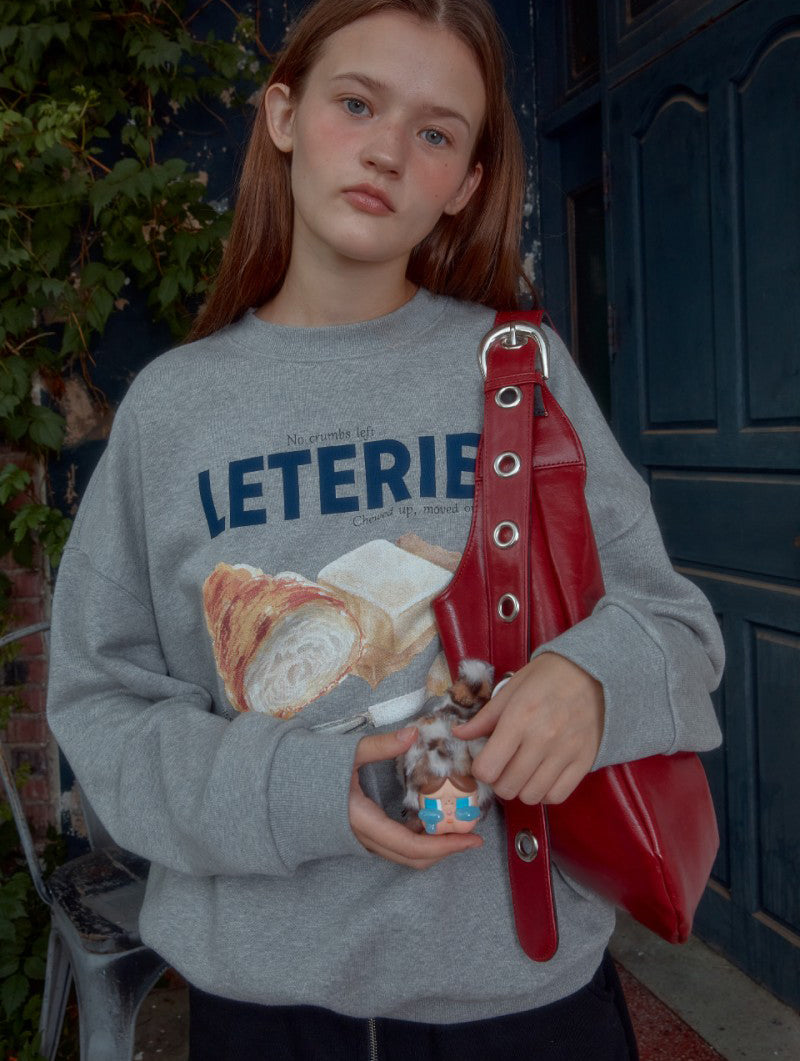 【WE ARE】韓國Leterie 奶油可頌大學T BUTTERCROISSANTSWEATSHIRT