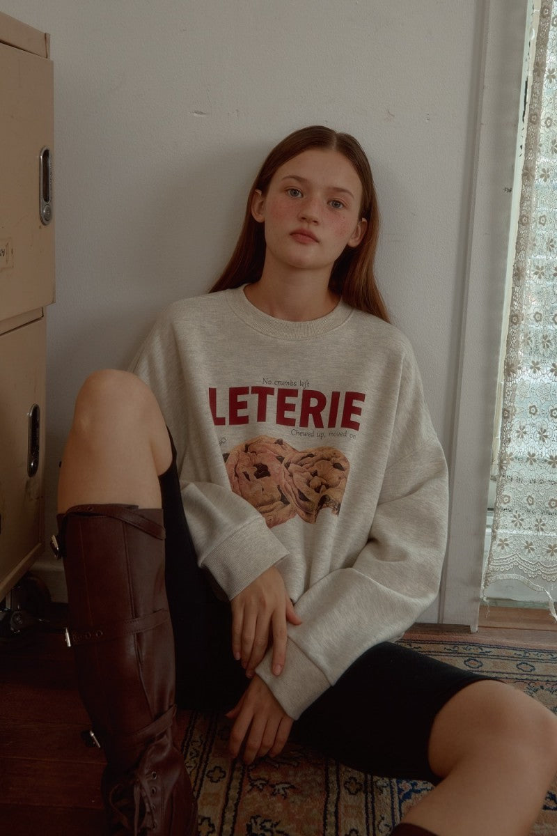 【WE ARE】韓國Leterie 甜點大學T CRISPYCOOKIESWEATSHIRT