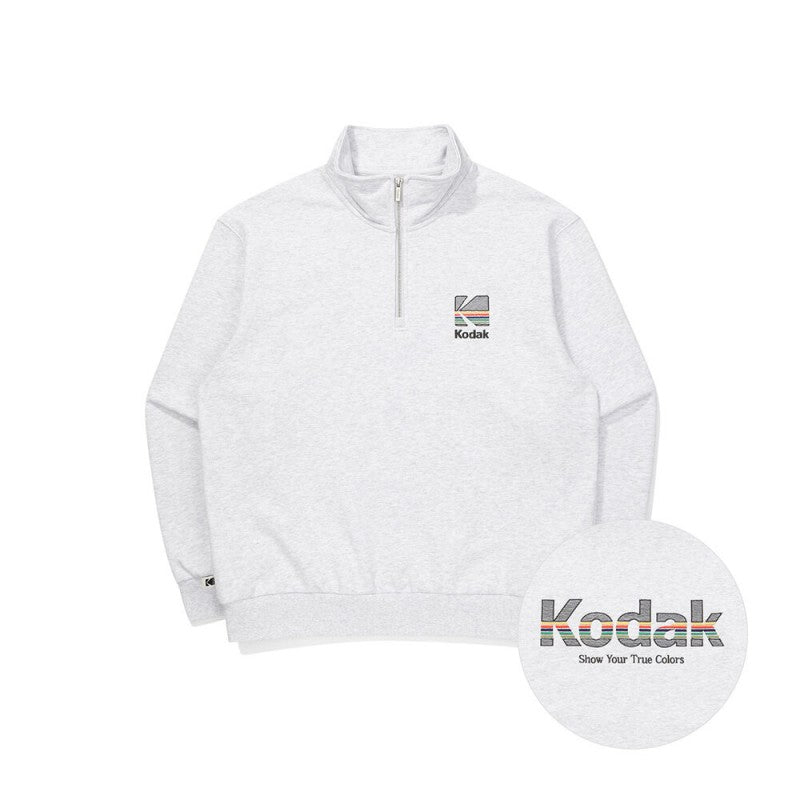 【WE ARE】韓國KODAK柯達半拉鏈 立領大學T K5323LFSH2