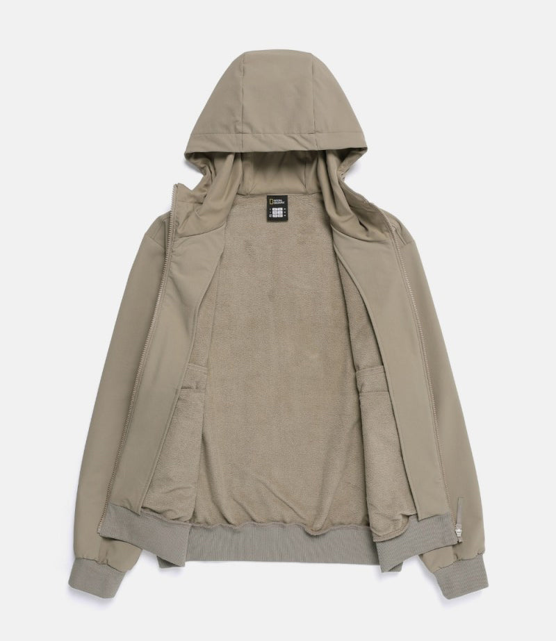 加絨款【WE ARE】韓國國家地理連帽外套N254UFT050