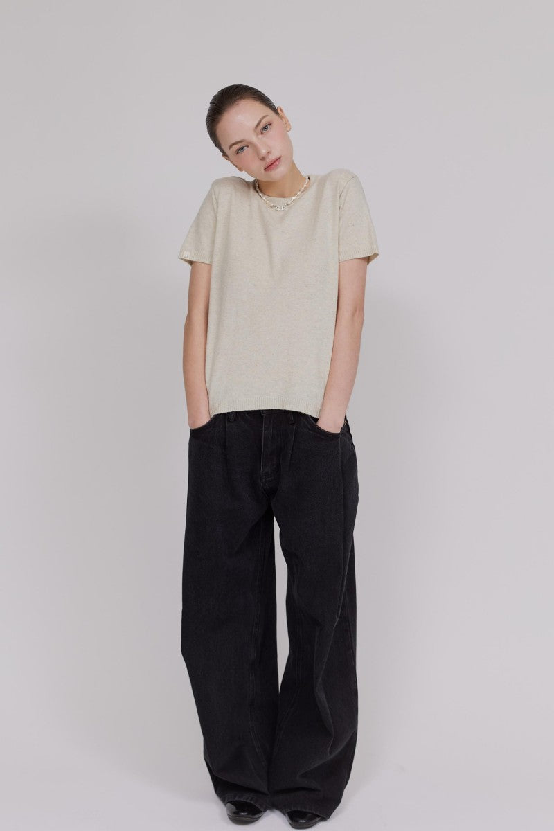 黑五限時折扣【WE ARE】韓國DONTBELATE休閒針織短袖20251101-7