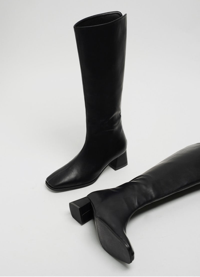 【WE ARE】韓國CHAAKAN粗跟長筒靴BLLTS4H849