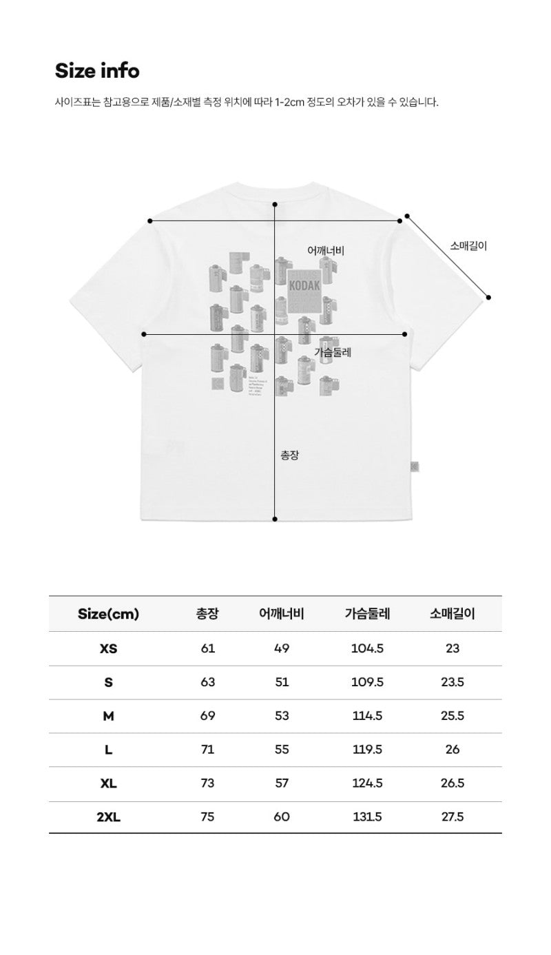 【WE ARE】韓國KODAK柯達復古底片短袖T恤 K6223LRS63