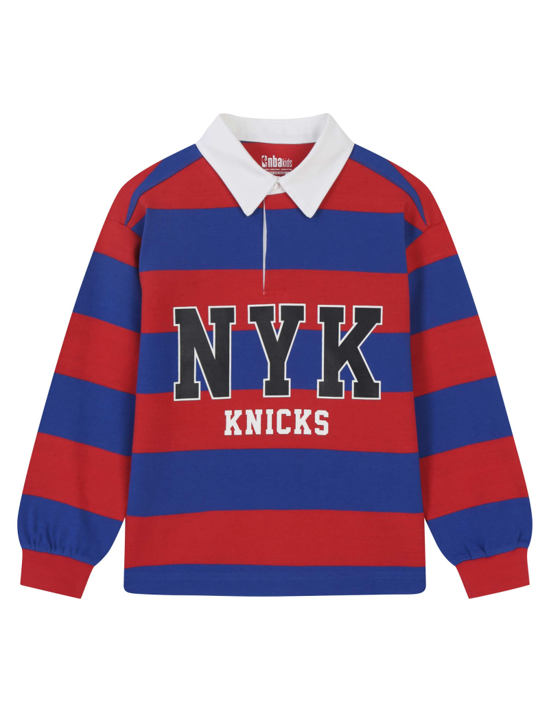 NBA Kids【WE ARE】Korean Lapel Striped T-Shirt K251TS050P