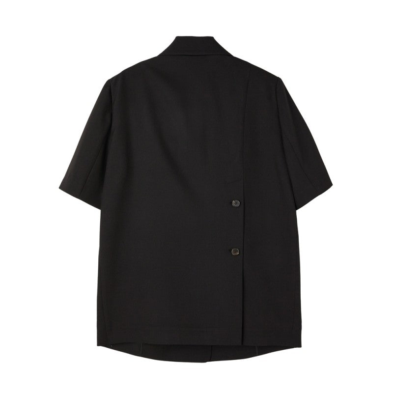 【WE ARE】韓國LAP棉麻短袖開衩西裝外套AS2EJ460