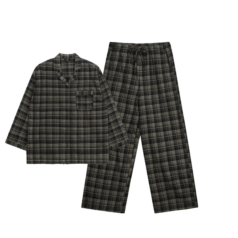 黑五限時折扣【WE ARE】韓國DONTBELATE休閒格子睡衣套裝20251031-4