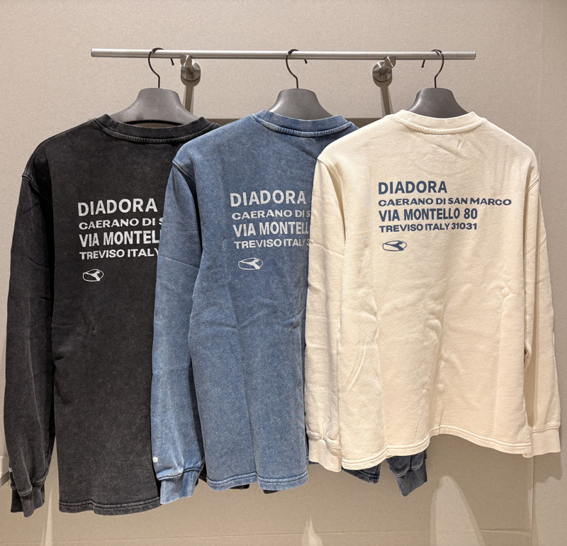 【WE ARE】韓國Diadora休閒圓領大學T衛衣D6323LFS11