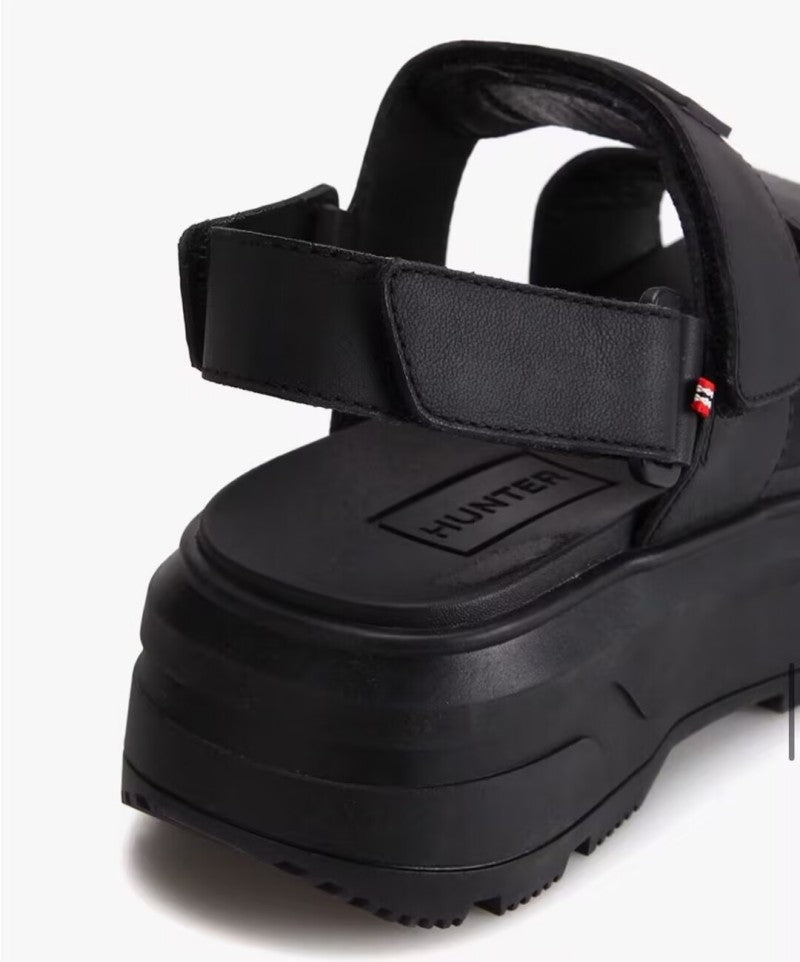 【WE ARE】韓國HUNTER皮革厚底涼鞋HCU3110FDZ