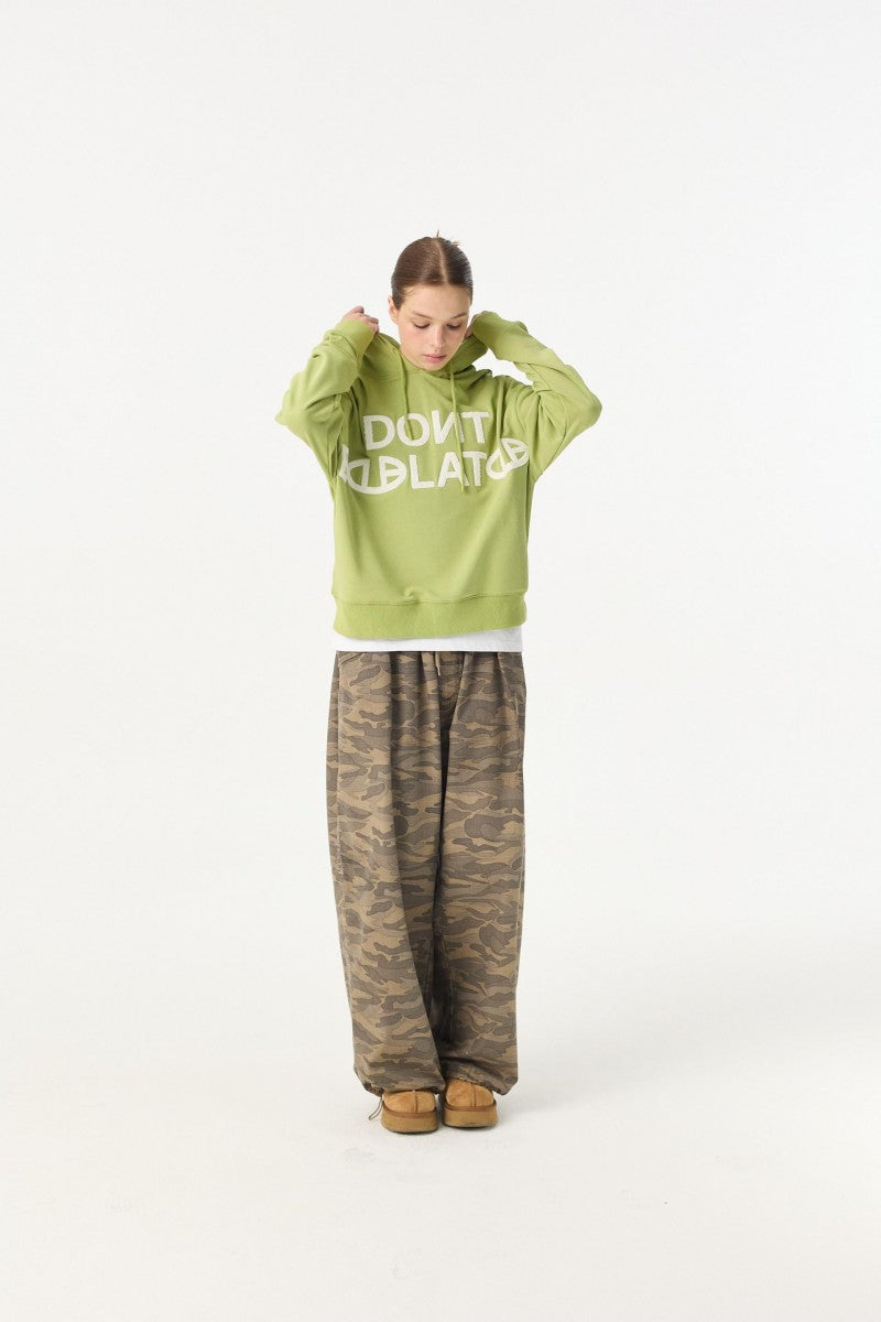 【WE ARE】韓國DONTBELATE 絨毛刺繡logo帽T