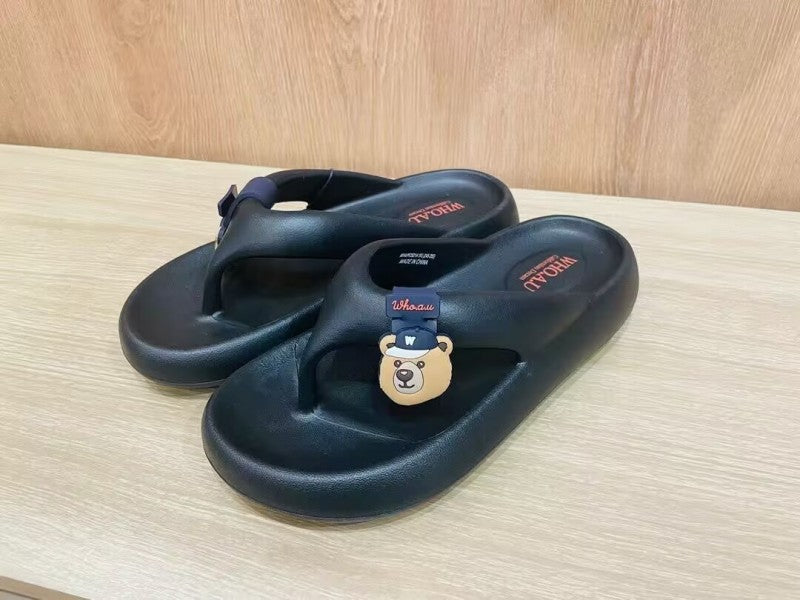 【WE ARE】Korea WHO.AU casual bear flip-flops WHAPF2521A