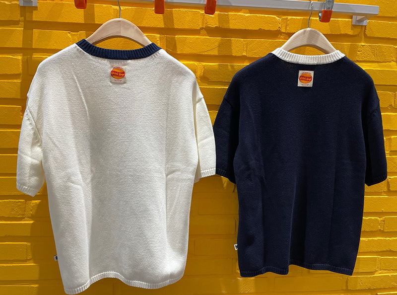【WE ARE】Korea KODAK knitted short-sleeved T-shirt K5123LKT12