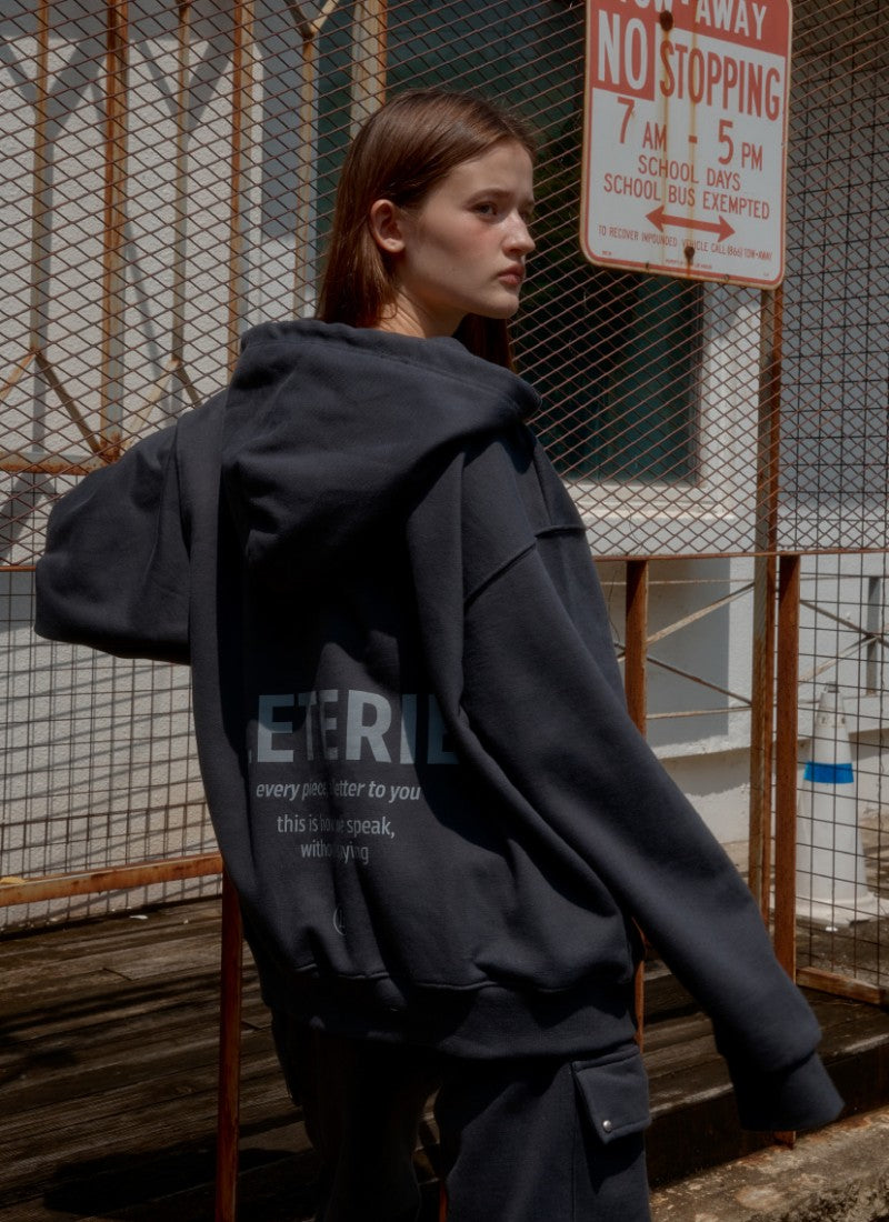 【WE ARE】韓國Leterie連帽棉外套 LETERIELOGOHOODZIP-UP