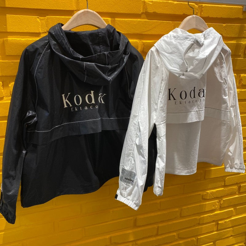 【WE ARE】Korea KODAK women's shiny sunscreen hooded jacket K5122LJK21