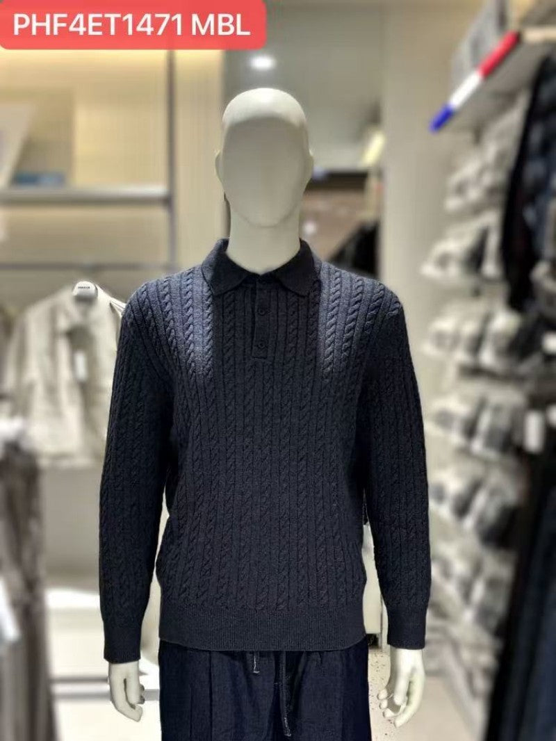 男款【WE ARE】韓國POLHAM羊毛翻領毛衣PHF4ET1471