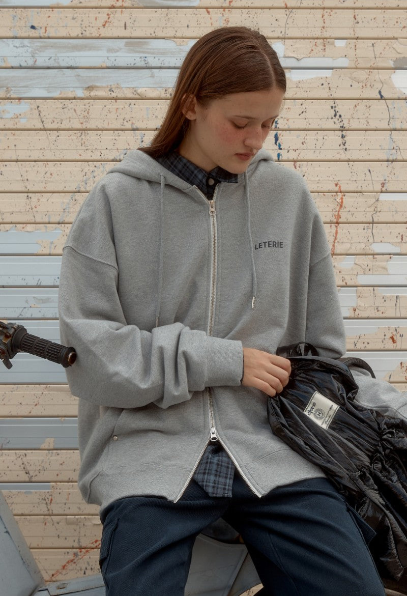 【WE ARE】韓國Leterie連帽棉外套 LETERIELOGOHOODZIP-UP