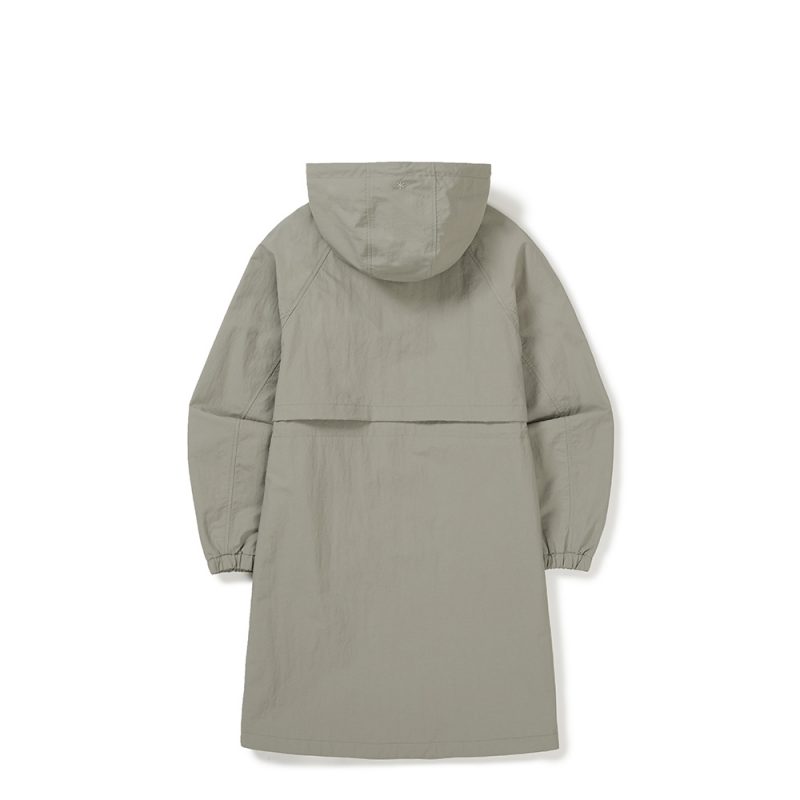 Women's【WE ARE】Korea snow peak CAMPLE long hooded windbreaker jacket S25ZWCWB15