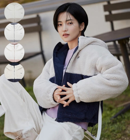 女款【WE ARE】韓國POLHAM休閒雙面抓絨連帽外套PHE4JP2370