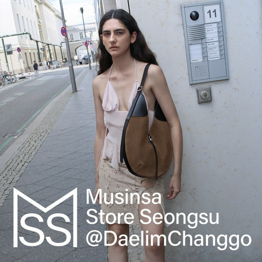 【WE ARE】Korea Archivepke Luv hole hobo suede armpit bag OVBAX24527/OVBAX24528