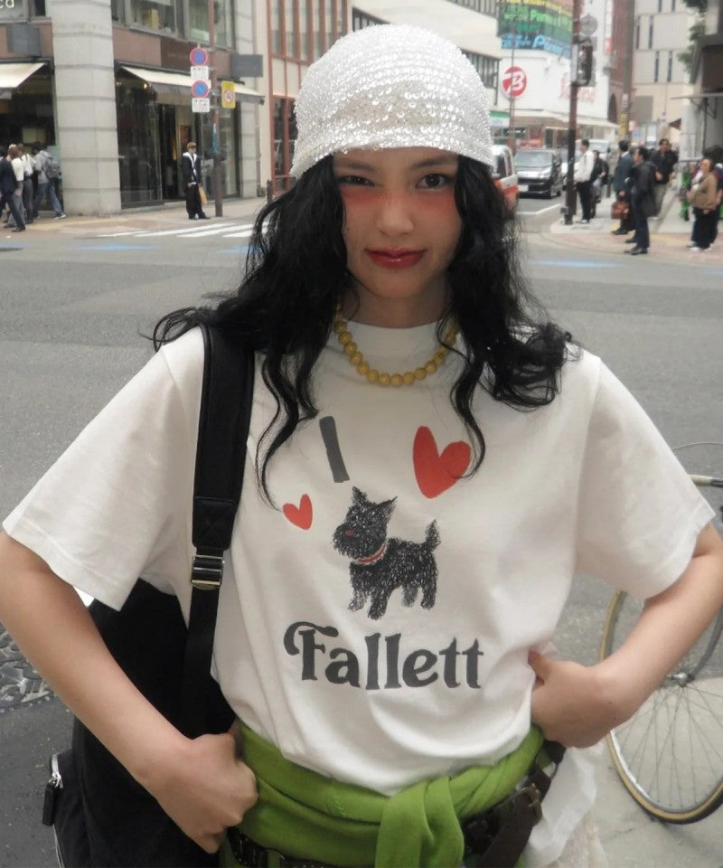 女款【WE ARE】韓國Fallett 狗狗短袖T恤FA2502ST15