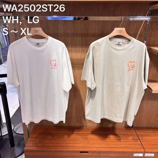 【WE ARE】Korea wacky Willy short-sleeved T-shirt WA2502ST26