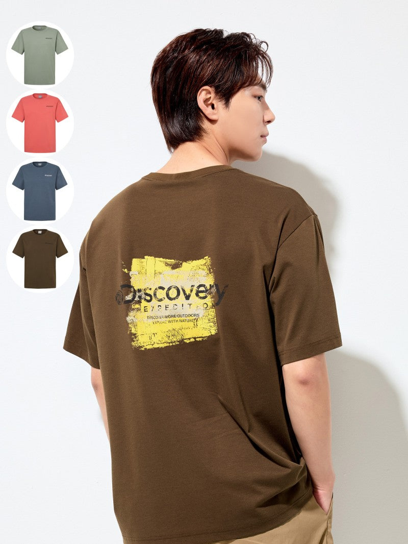 【WE ARE】韓國Discovery SORONA涼感油漆LOGO短袖T恤 DXRS7G053