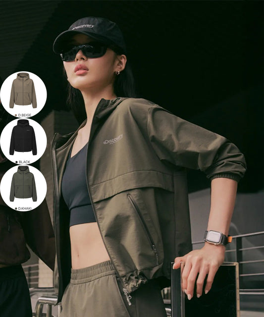 女款【WE ARE】韓國Discovery 梭織連帽外套DWTR44054