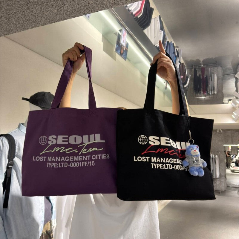 【WE ARE】韓國LMC休閒單肩手提購物袋0LM46SAC507