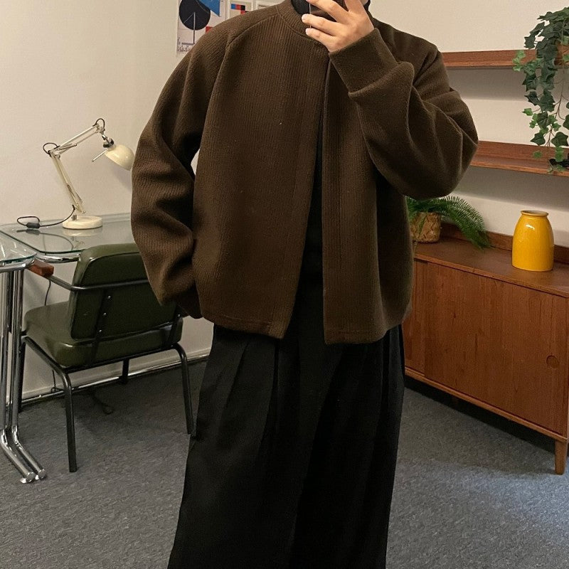 【WE ARE】Korean round collar cardigan jacket in 5 colors