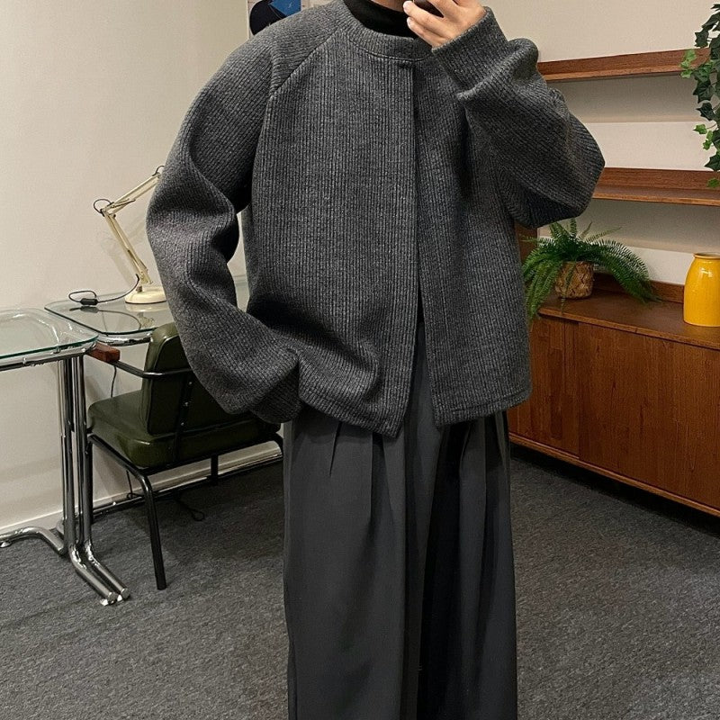 【WE ARE】Korean round collar cardigan jacket in 5 colors