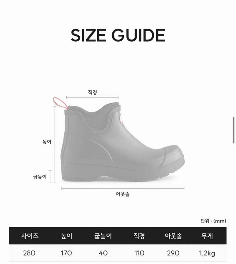 【WE ARE】Korea HUNTER classic Chelsea men’s rain boots MFS9022RMA