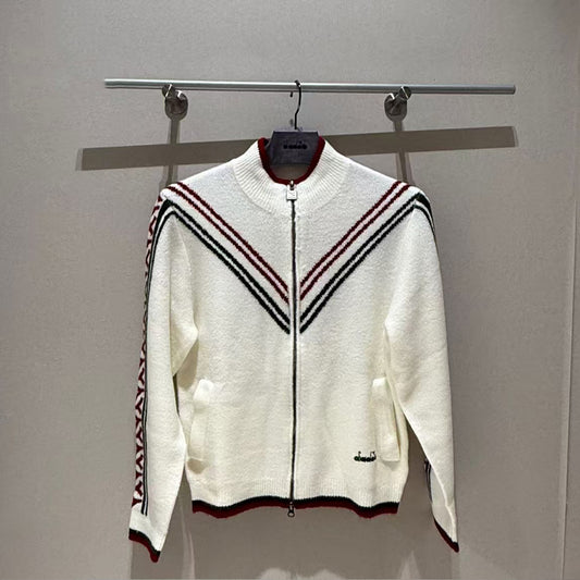 【WE ARE】韓國Diadora休閒針織拉鏈外套D5423LK085