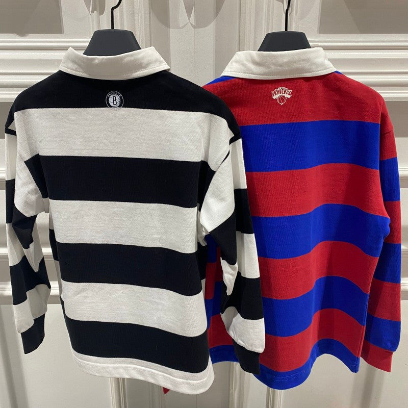 NBA Kids【WE ARE】Korean Lapel Striped T-Shirt K251TS050P