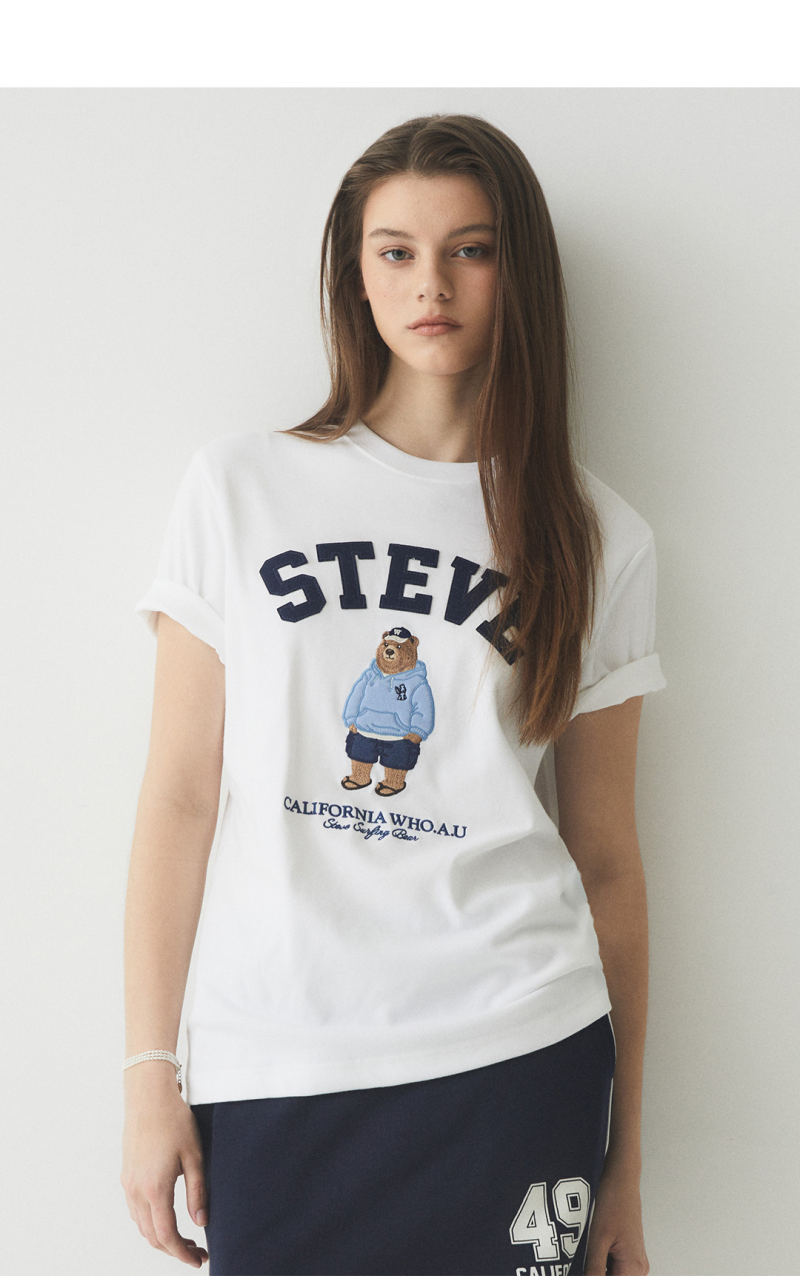 【WE ARE】Korea WHO.AU purchasing casual T-shirt WHRAE3794U