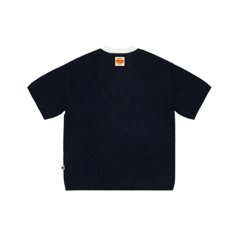 【WE ARE】Korea KODAK knitted short-sleeved T-shirt K5123LKT12