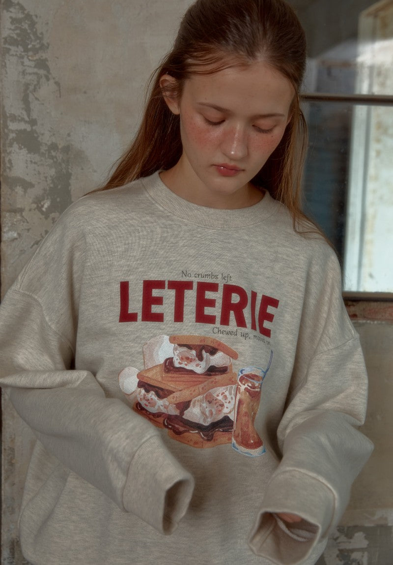 【WE ARE】韓國Leterie 棉花糖鬆餅大學T MARSHMALLOWWAFFLESWEATSHIRT