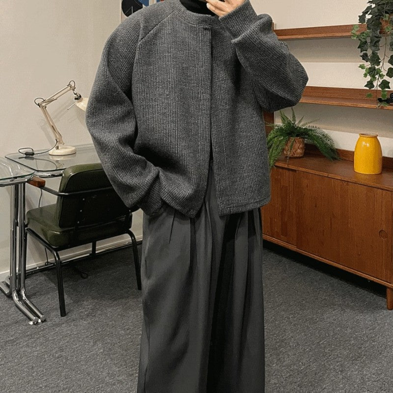 【WE ARE】Korean round collar cardigan jacket in 5 colors