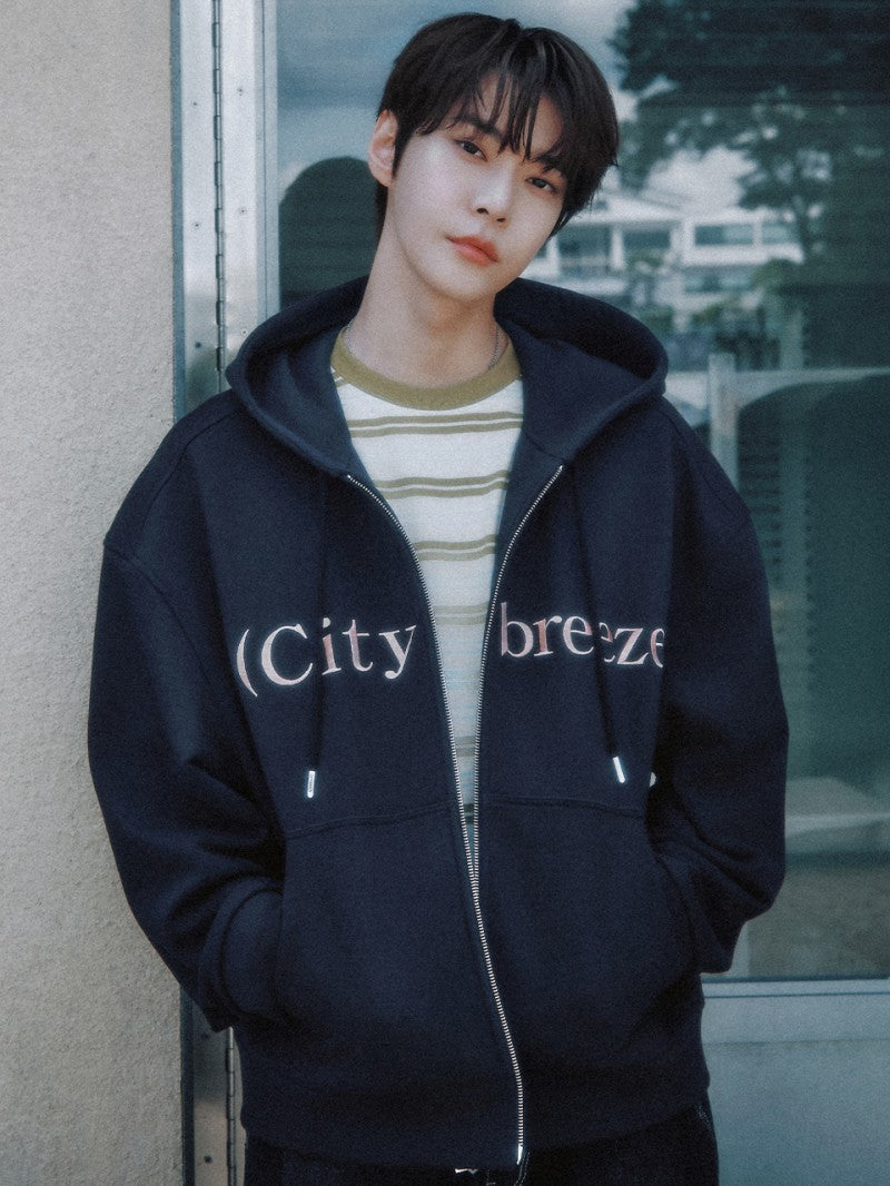 (需排單約等三周)【WE ARE】韓國CITYBREEZE 中性款刺繡logo雙拉鏈連帽外套CTH3ZP83/CTH3ZP03