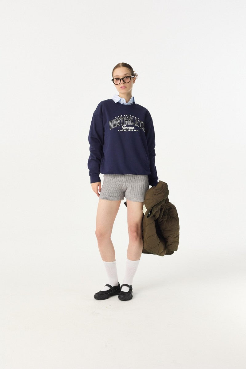 黑五限時折扣【WE ARE】韓國DONTBELATE圓領大學T衛衣20251101-6