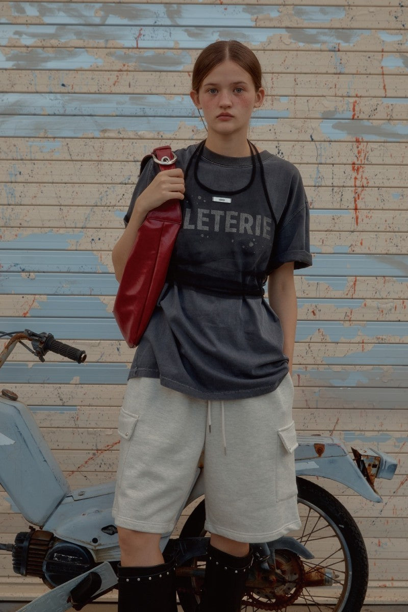 【WE ARE】韓國Leterie休閒短褲BERMUDACARGOSWEATPANTS
