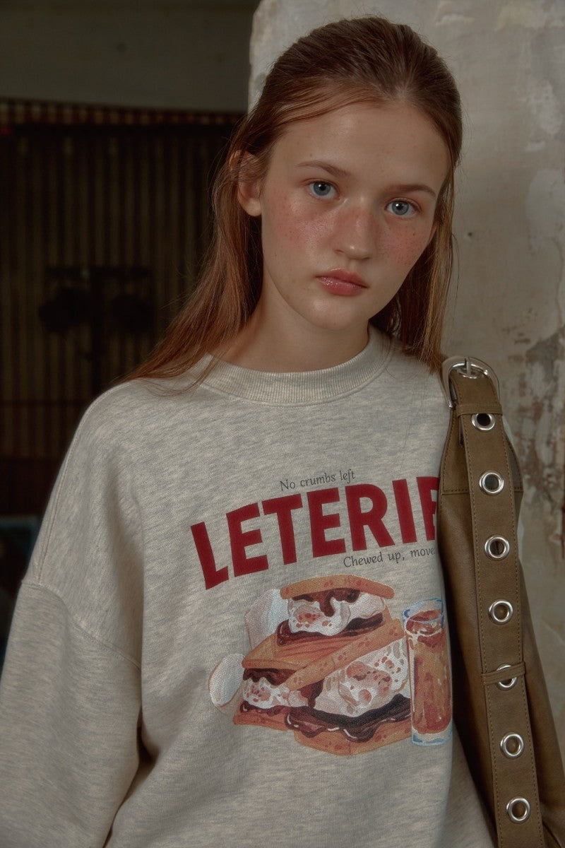 【WE ARE】韓國Leterie 棉花糖鬆餅大學T MARSHMALLOWWAFFLESWEATSHIRT