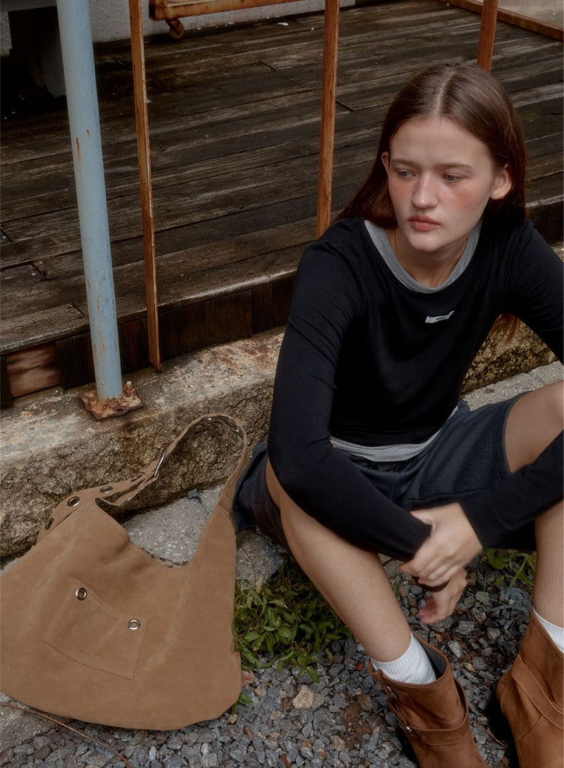 【WE ARE】韓國Leterie時尚單肩包BUCKLEREVERSIBLESHOULDERBAG