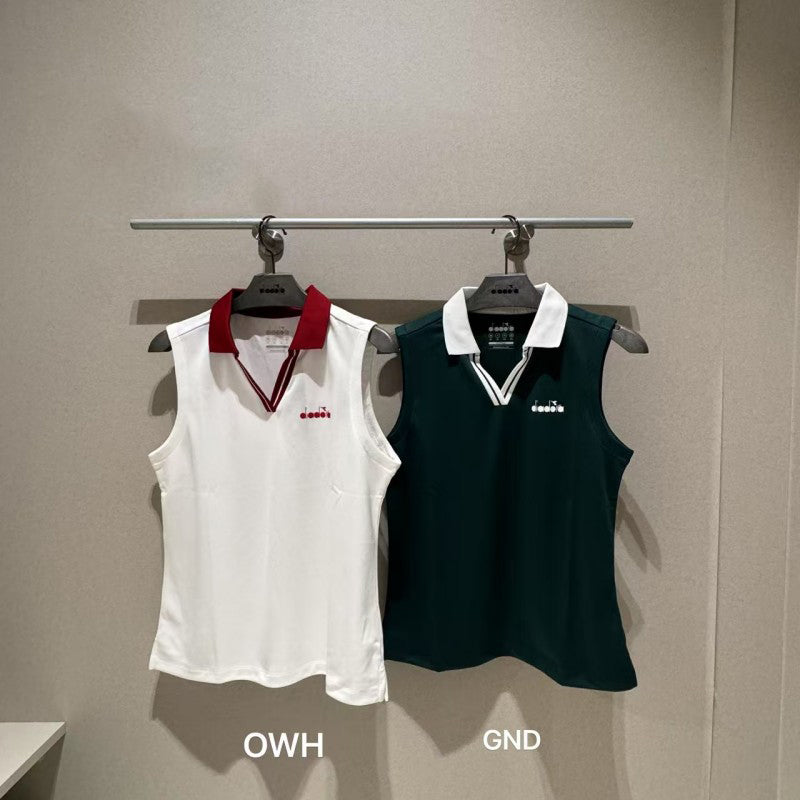 女款【WE ARE】韓國Diadora 翻領網球背心 D5322TSL07